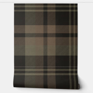 Papier Peint Plaid à la ferme japonaise sur Olive et Brown
