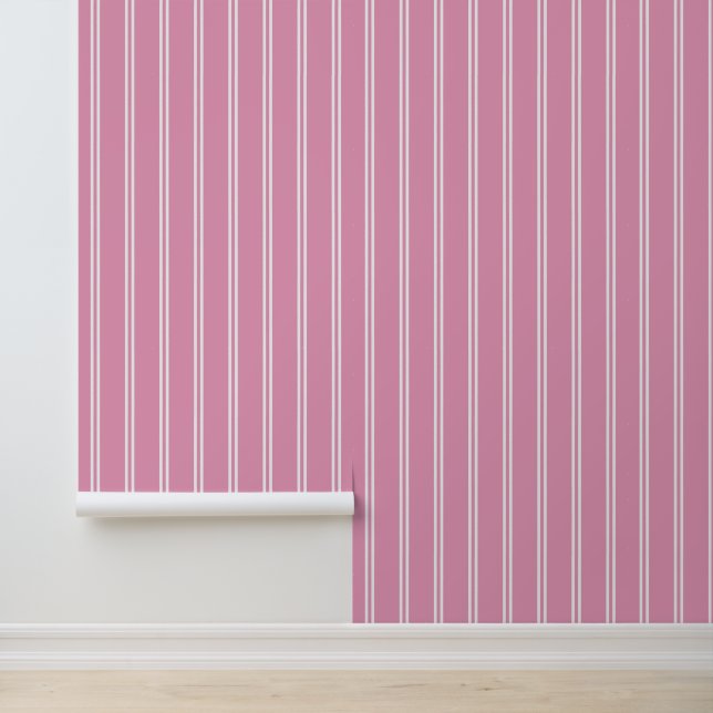 Papier Peint Plaid/Gingham/Rayures rose (Application)