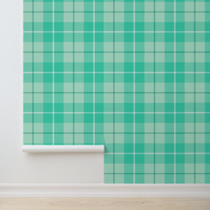 Papier Peint Plaid Tartan Vert