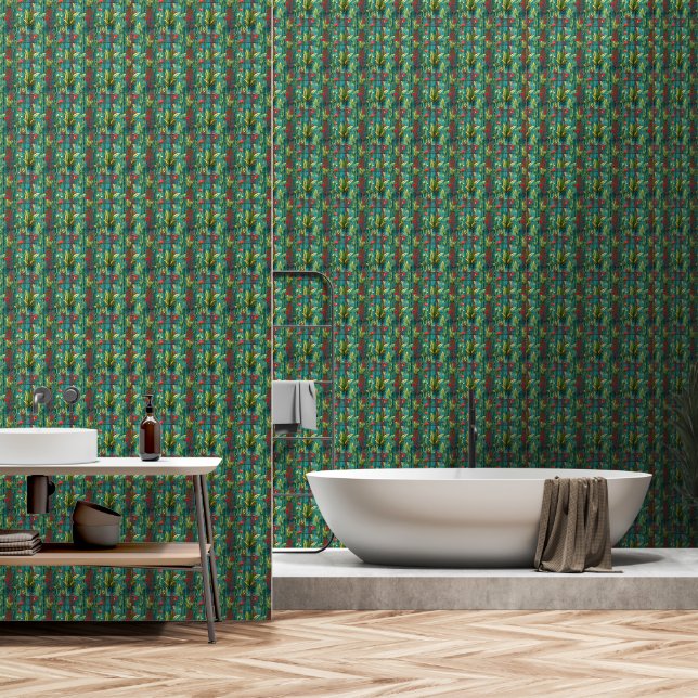 Papier Peint Plantes aquatiques (Salle de bain)