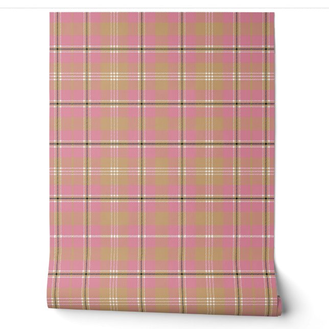 Papier Peint Plat rose beige classique (Déroulement)