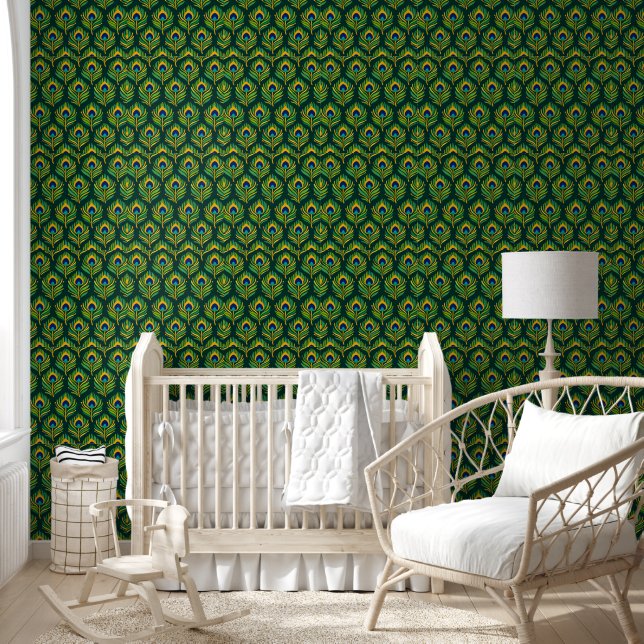Papier Peint Plume de paon (Enfants)