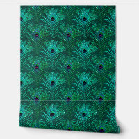 Plume de Paon Vert Pelable et Collable