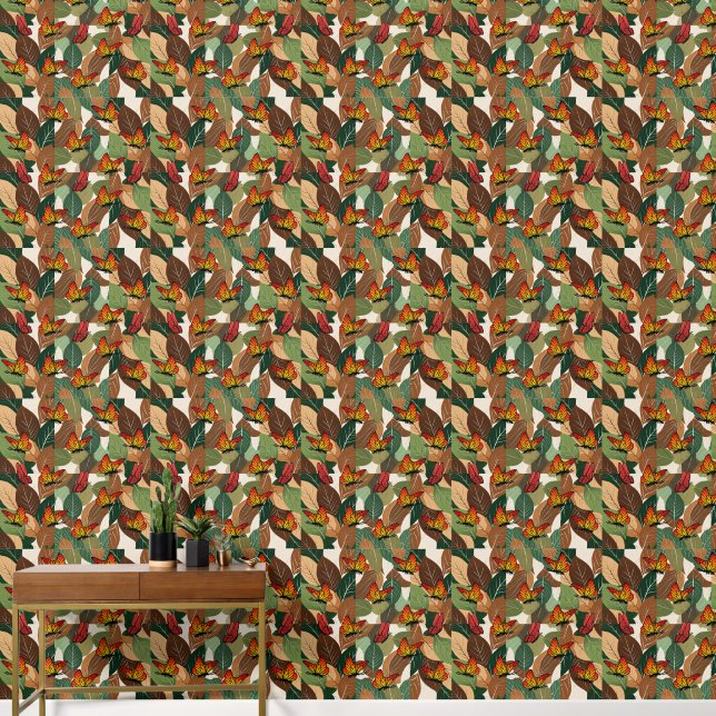 Papier Peint plumes (Couloir)