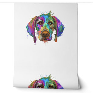 Papier Peint Pointeur Allemand Brun Chien Visage Coloré Pop A
