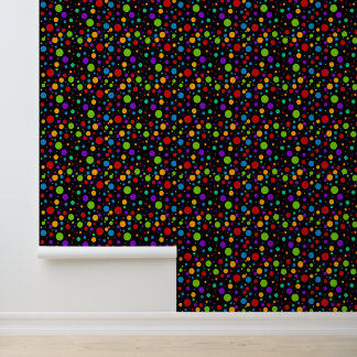 Papier Peint Pois arc-en-ciel colorés