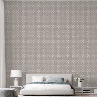 Papier Peint Pois blancs sur beige doux