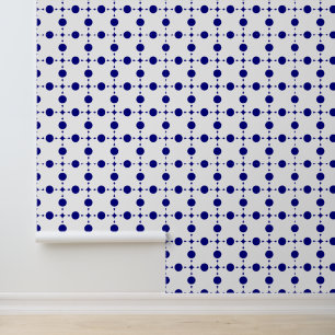 Papier Peint Pois Bleus de la Marine, Motif à points Polka, poi