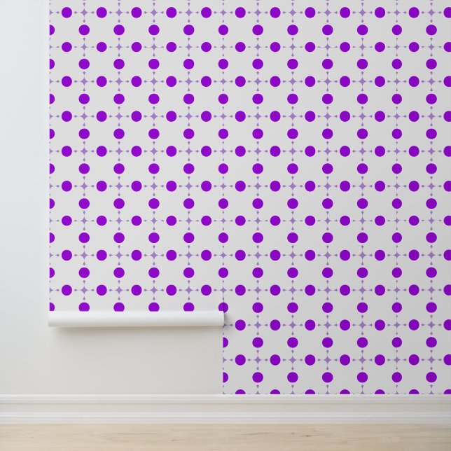 Papier Peint Pois violets, Motif à points Polka, points, pointi (Application)