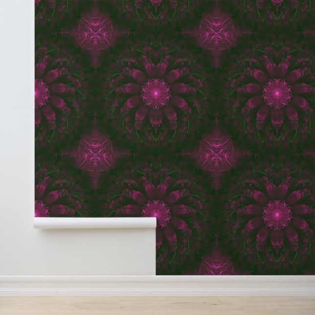 Papier Peint Polka Dot Bloom – Art botanique fractal (Application)