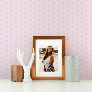 Papier Peint Polkadot rose pastel