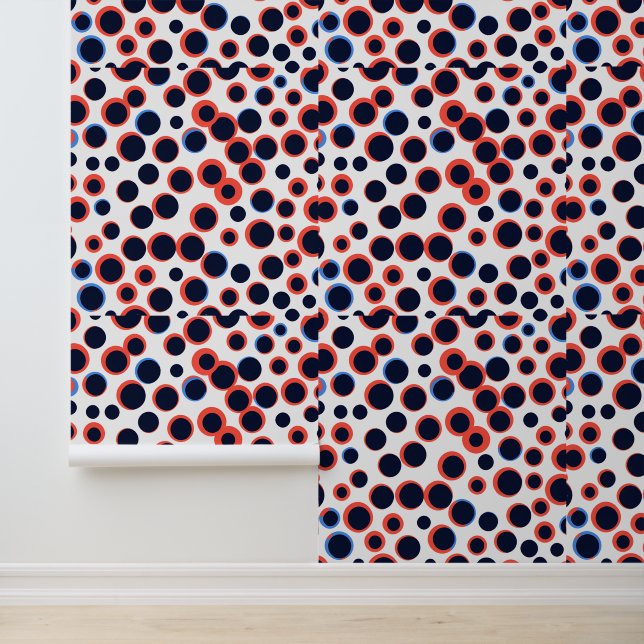 Papier Peint Pop Polka : Motif de fusion Dot Rétro-Moderne (Application)