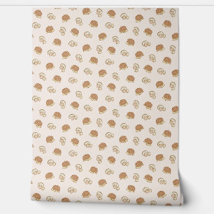 Papier Peint Porcupine Champignon Lumière Brown