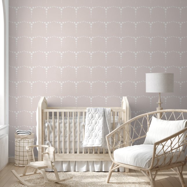 Papier Peint Pots Perles en cascade Peel rose & Bâton (Enfants)