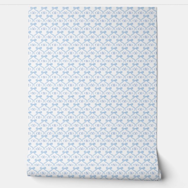 Papier Peint Preppy Monogram Baby Boy Nursery (Déroulement)