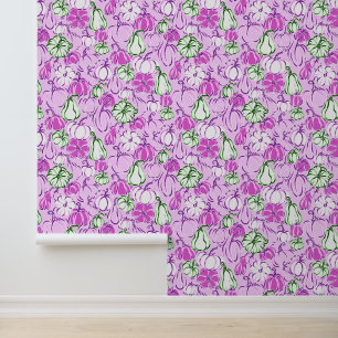 Papier Peint Preppy Palm Beach Lavender Citrouilles