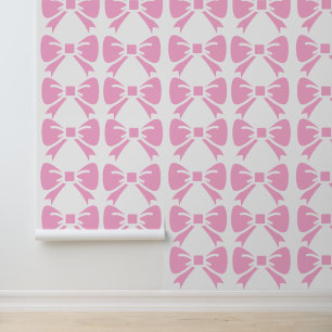 Papier Peint Preppy Pink Bow Baby Girl Kids