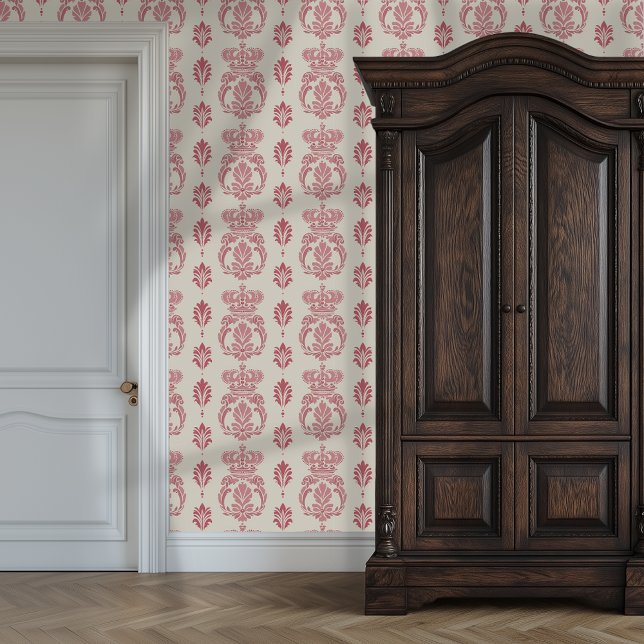 Papier Peint Princesscore de la Couronne Rose royale (Regal Rose Crown Princesscore Wallpaper)