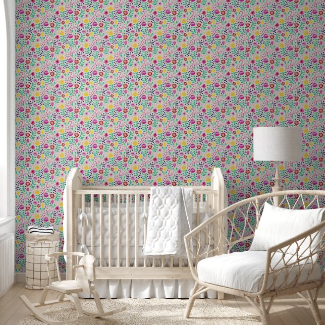 Papier Peint Protea Floral Block Imprimer Lampes Millefleur (Enfants)