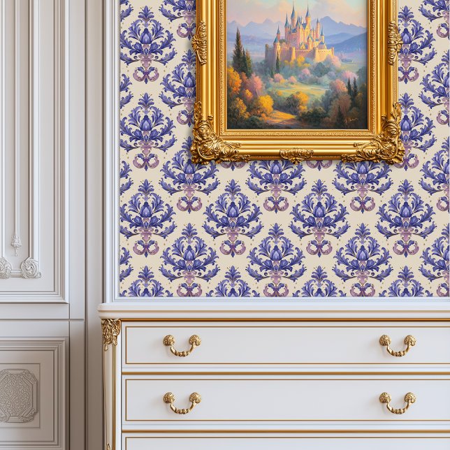 Papier Peint Purple Amethyst Damask Princesscore (Purple Amethyst Damask Princesscore Wallpaper)