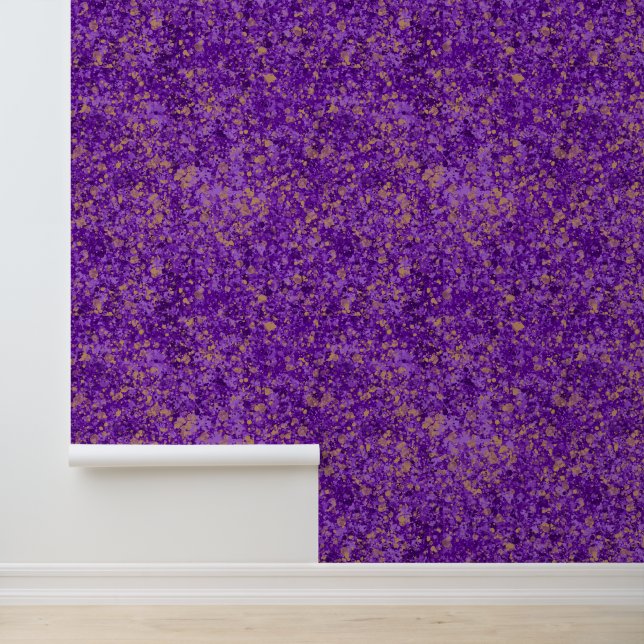 Papier Peint Purple Gold Texture Granite Éperche Filles Motifs (Application)