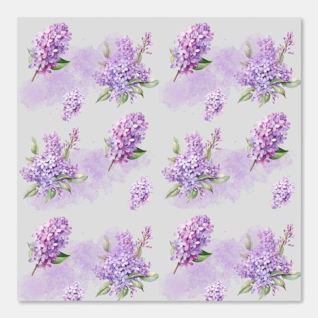 Papier Peint Purple Lilac Watercolor Pastel Purple Background (Recto)