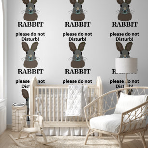 Papier Peint Rabbit S'Il Vous Plaît Ne Disturbe Pas Lapin Drôle