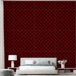 Papier Peint Ravages Sur Rouge