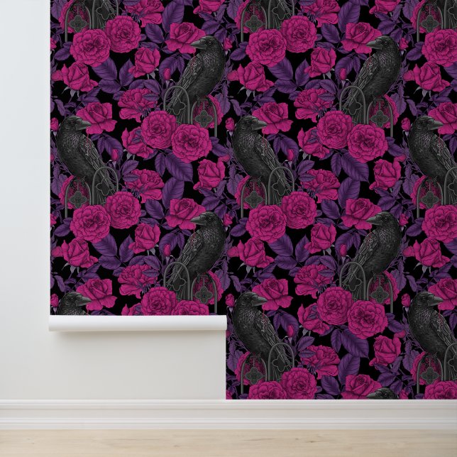 Papier Peint Ravins et roses roses roses (Application)