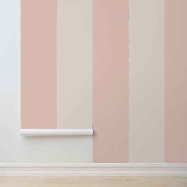Papier Peint Rayure audacieuse rose et crème (Application)