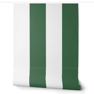 Papier Peint Rayure de cabane surdimensionnée vert forêt