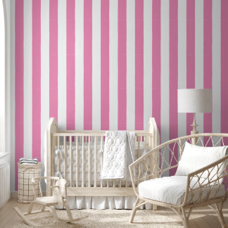 Papier Peint Rayure gras pré-paumé dessinée à la main en rose e