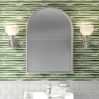 Rayure Moderne Aquarelle Verte