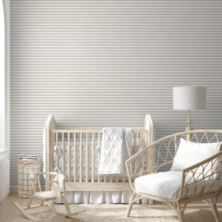 Papier Peint Rayures horizontales classiques beige clair et bla