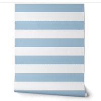 Rayures horizontales larges bleues ciel et blanche