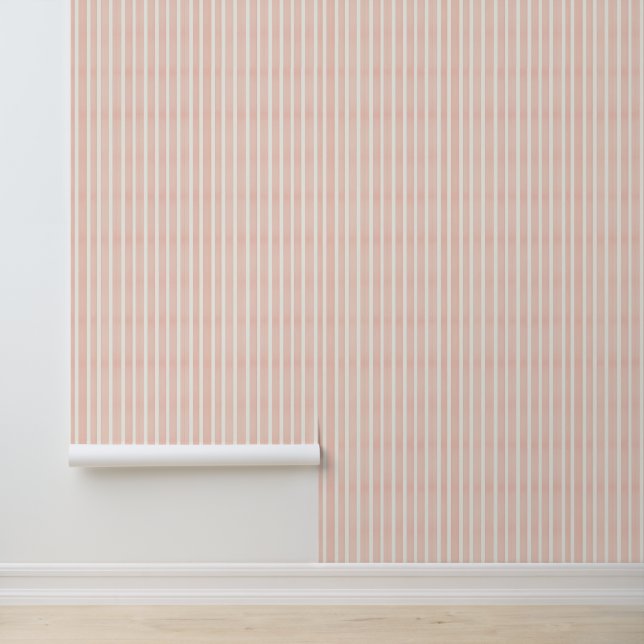 Papier Peint Rayures Rose Tendre (Application)