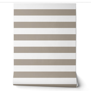 Papier Peint Rayures Taupe Moderne
