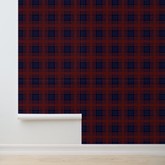 Papier Peint Red and Blue Tartan Plaid