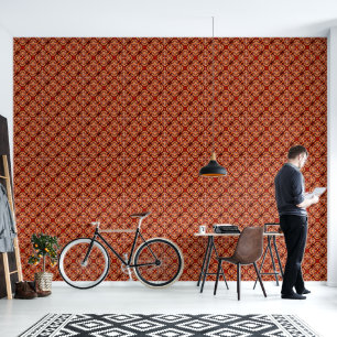 Papier peint Red Tribal Vinyl 2' x 4'
