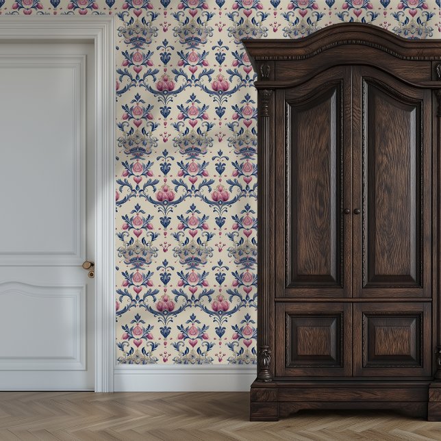 Papier Peint Regal Crown & Floral Elegance Princesscore (Regal Crown & Floral Elegance Princesscore Wallpaper)