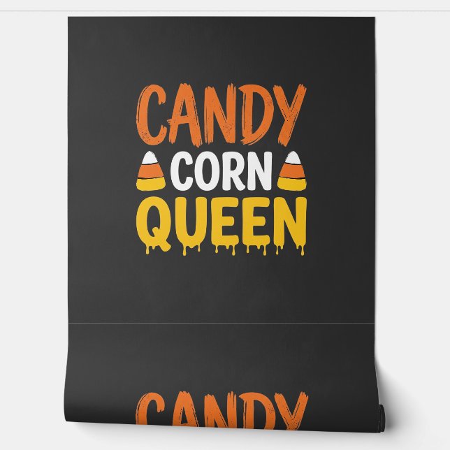 Papier Peint Reine Candy Corn Graphique Halloween_1 (Déroulement)