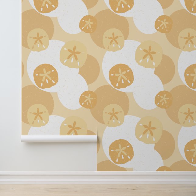 Papier Peint Relaxant Sand Dollar Beach House Motif (Application)
