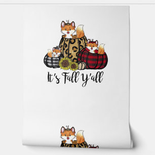Papier Peint Renard drôle C'est automne Y'all Thanksgiving Anim