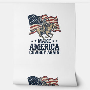 Papier Peint Rendez à l'Amérique son Cowboy Patriote Chemise We