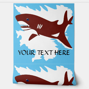 Papier peint requin Modifier le texte Personnalise