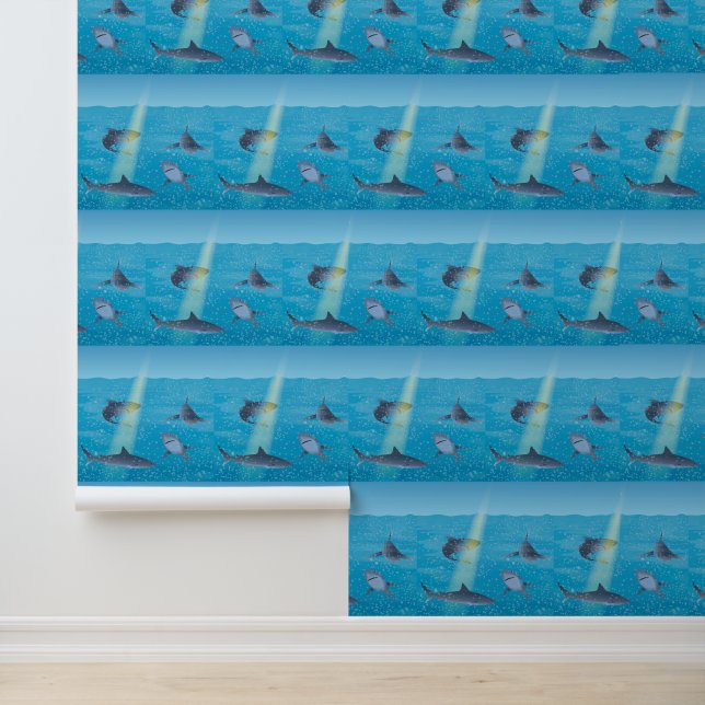 Papier Peint Requins dans l'océan (Application)