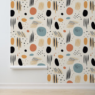 Papier Peint Retro Boho Collection moderne Abstraite