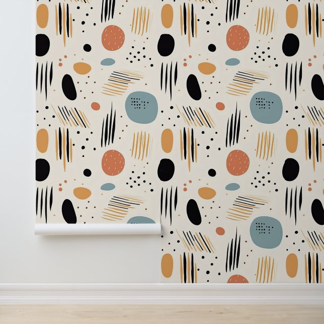 Papier Peint Retro Boho Collection moderne Abstraite (Application)