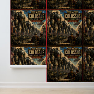 papier peint rétro des années 50 Colossus/défense