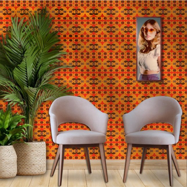 Papier Peint Rétro Super 60's 70's Motif Bubbles (Créateur téléchargé)